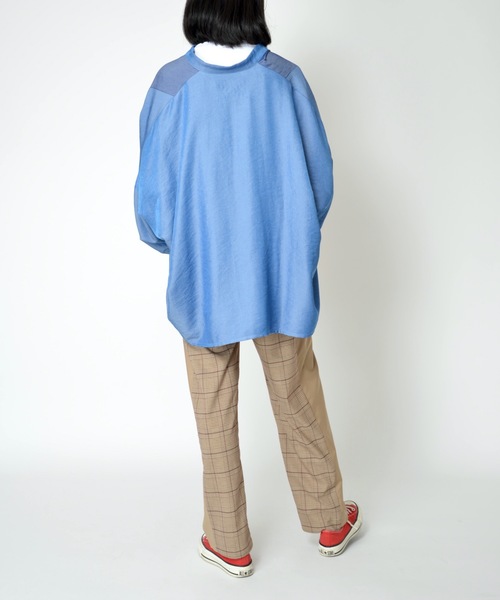 SUPERTHANKS（スーパーサンクス）の「タックワイドテーパードパンツ■セットアップ対応■（ユニセックス）（スラックス・メンズ・ブラック系その他/グレー系その他/ベージュ系その他/ブルー系その他・SMALL/MEDIUM/LARGE）」の7枚目の写真