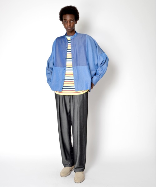 SUPERTHANKS（スーパーサンクス）の「タックワイドテーパードパンツ■セットアップ対応■（ユニセックス）（スラックス・メンズ・ブラック系その他/グレー系その他/ベージュ系その他/ブルー系その他・SMALL/MEDIUM/LARGE）」の17枚目の写真