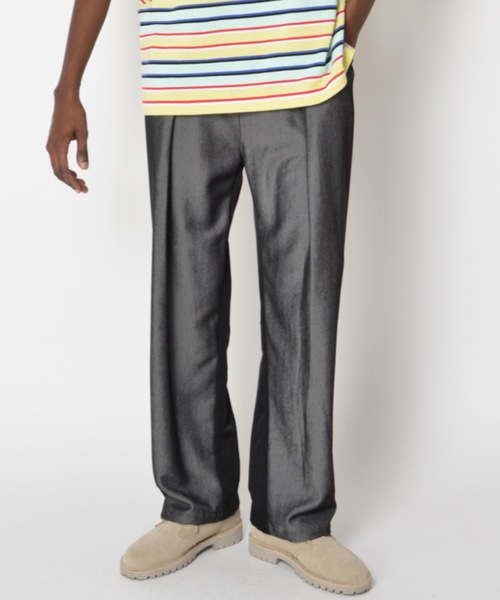 SUPERTHANKS（スーパーサンクス）の「タックワイドテーパードパンツ■セットアップ対応■（ユニセックス）（スラックス・メンズ・ブラック系その他/グレー系その他/ベージュ系その他/ブルー系その他・SMALL/MEDIUM/LARGE）」の21枚目の写真