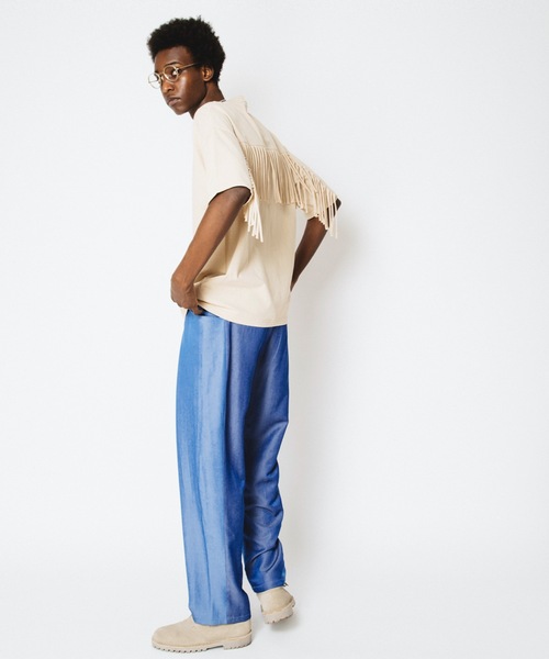 SUPERTHANKS（スーパーサンクス）の「タックワイドテーパードパンツ■セットアップ対応■（ユニセックス）（スラックス・メンズ・ブラック系その他/グレー系その他/ベージュ系その他/ブルー系その他・SMALL/MEDIUM/LARGE）」の22枚目の写真