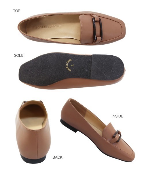 KOBE LETTUCE（コウベレタス）の「スクエアトゥバックルローファー（ローファー・レディース・ブラック/アイボリー/キャメル/ゴールド系その他・LL/S/M/L）」の15枚目の写真