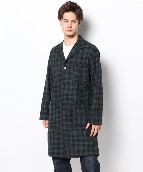 BEAMS LIGHTS Men's(ビームスライツ メンズ)の「Nostalgic garage / イタリーチェックショップコート(ステンカラーコート・メンズ・その他1/その他2/その他3・42/44)」の3枚目の写真