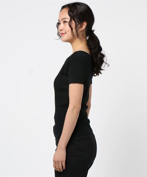 ENVYM(アンビー)の「イレギュラーカットTOPS(Tシャツ/カットソー・レディース・ブラック/ベージュ/ホワイト・FREE)」の5枚目の写真