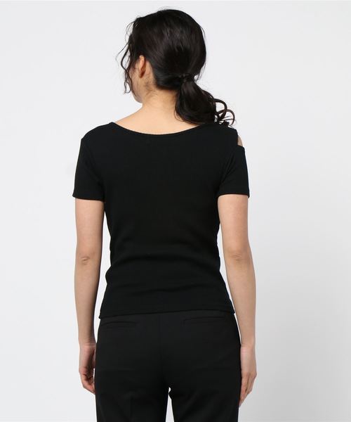ENVYM(アンビー)の「イレギュラーカットTOPS(Tシャツ/カットソー・レディース・ブラック/ベージュ/ホワイト・FREE)」の4枚目の写真