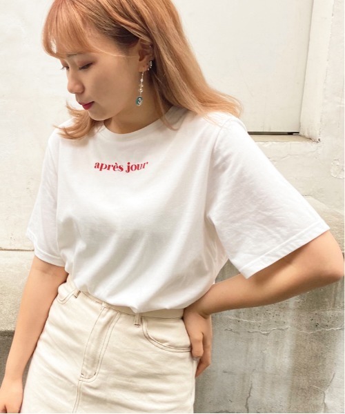 apres jour（アプレジュール）の「apresjourロゴＴ【ZOZOTOWN限定アイテム】【5AP】（Tシャツ/カットソー・レディース・ライトブルー/オフホワイト/その他/ライトピンク・フリー）」の6枚目の写真
