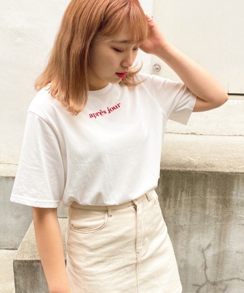 apres jour（アプレジュール）の「apresjourロゴＴ【ZOZOTOWN限定アイテム】【5AP】（Tシャツ/カットソー・レディース・ライトブルー/オフホワイト/その他/ライトピンク・フリー）」の7枚目の写真
