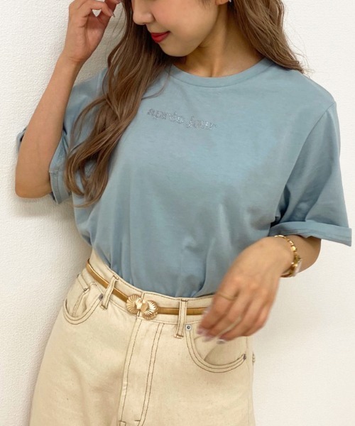 apres jour（アプレジュール）の「apresjourロゴＴ【ZOZOTOWN限定アイテム】【5AP】（Tシャツ/カットソー・レディース・ライトブルー/オフホワイト/その他/ライトピンク・フリー）」の10枚目の写真