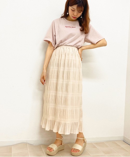 apres jour（アプレジュール）の「apresjourロゴＴ【ZOZOTOWN限定アイテム】【5AP】（Tシャツ/カットソー・レディース・ライトブルー/オフホワイト/その他/ライトピンク・フリー）」の22枚目の写真