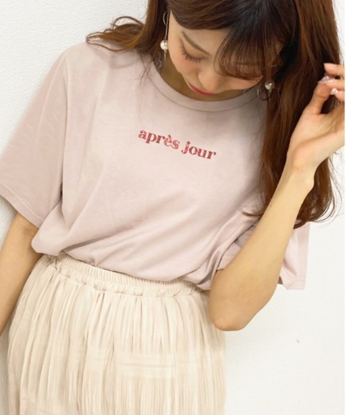 apres jour（アプレジュール）の「apresjourロゴＴ【ZOZOTOWN限定アイテム】【5AP】（Tシャツ/カットソー・レディース・ライトブルー/オフホワイト/その他/ライトピンク・フリー）」の18枚目の写真