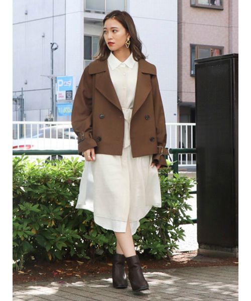 dazzlin（ダズリン）の「バイカラーシャツワンピース（ワンピース・レディース・オフホワイト/その他1/ブルー・FREE）」の17枚目の写真