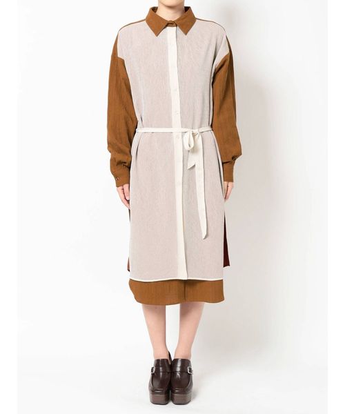 dazzlin（ダズリン）の「バイカラーシャツワンピース（ワンピース・レディース・オフホワイト/その他1/ブルー・FREE）」の18枚目の写真