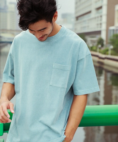 BAYFLOW(ベイフロー)の「WEB限定 USAコットンピグメントビッグTシャツ(Tシャツ/カットソー・メンズ・ブラック/ベージュ/グレー/レッド/ブルー・MEDIUM/LARGE)」の5枚目の写真