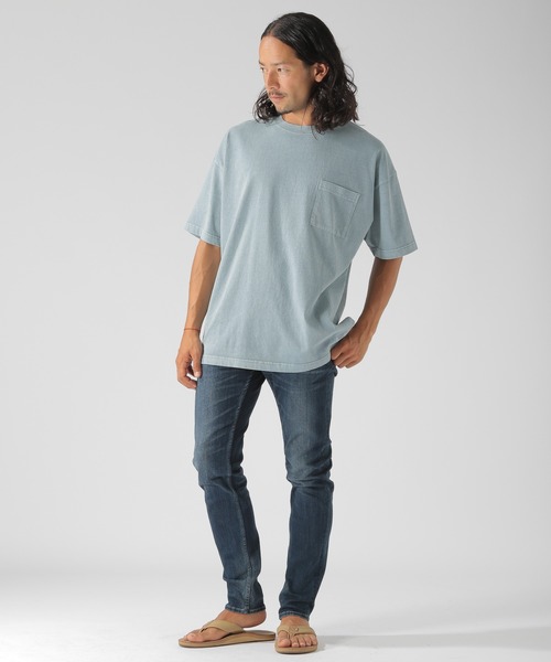 BAYFLOW(ベイフロー)の「WEB限定 USAコットンピグメントビッグTシャツ(Tシャツ/カットソー・メンズ・ブラック/ベージュ/グレー/レッド/ブルー・MEDIUM/LARGE)」の16枚目の写真