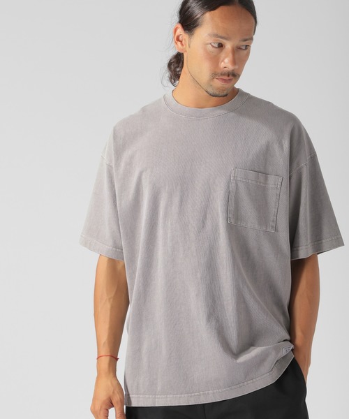 BAYFLOW(ベイフロー)の「WEB限定 USAコットンピグメントビッグTシャツ(Tシャツ/カットソー・メンズ・ブラック/ベージュ/グレー/レッド/ブルー・MEDIUM/LARGE)」の7枚目の写真