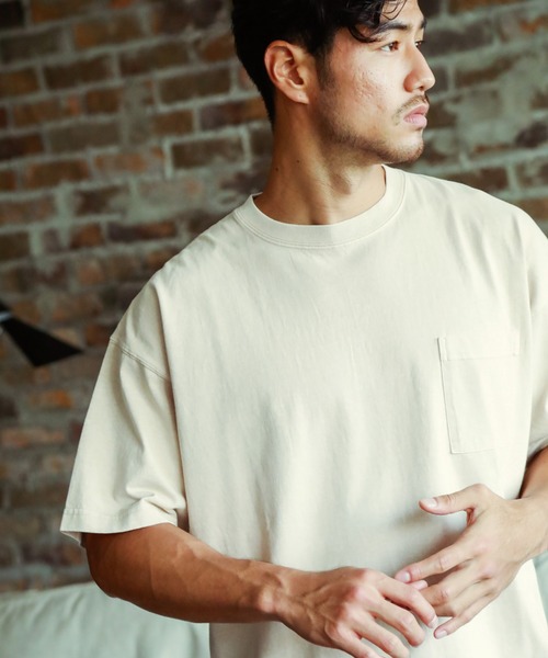 BAYFLOW(ベイフロー)の「WEB限定 USAコットンピグメントビッグTシャツ(Tシャツ/カットソー・メンズ・ブラック/ベージュ/グレー/レッド/ブルー・MEDIUM/LARGE)」の18枚目の写真
