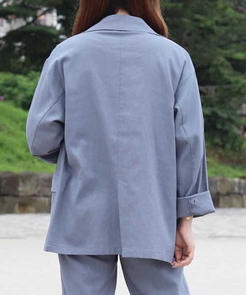 PairPair（ペアペア）の「リネンダブルジャケット(セットアップ)（テーラードジャケット・レディース・アイボリー/ブルーグレー・FREE）」の12枚目の写真