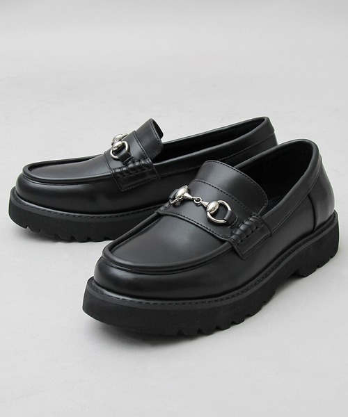 glabella（グラベラ）の「厚底 プラットフォームソール ビットローファー（ローファー・メンズ・ブラック・S/M/L）」の3枚目の写真