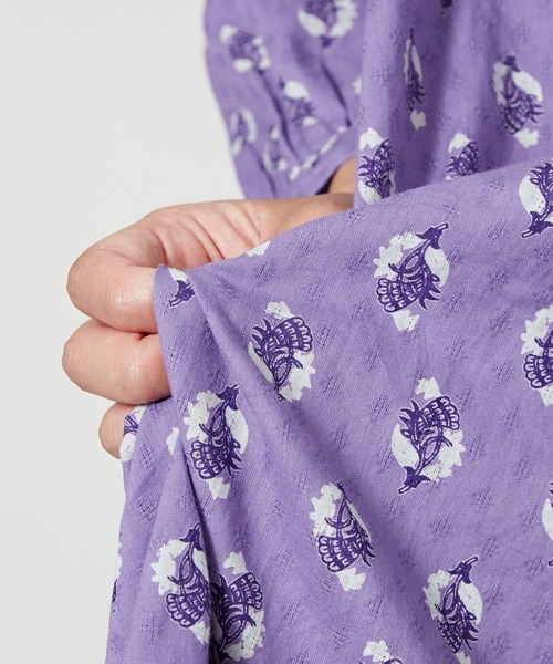 チャイハネ(チャイハネ)の「【チャイハネ】コットンドビー ブロックプリントチュニック(チュニック・レディース・キャメル/ネイビー/パープル・FREE)」の17枚目の写真