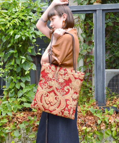セール ジャガード生地フラットエコトートバッグ トートバッグ Styiro スタイロ のファッション通販 Zozotown