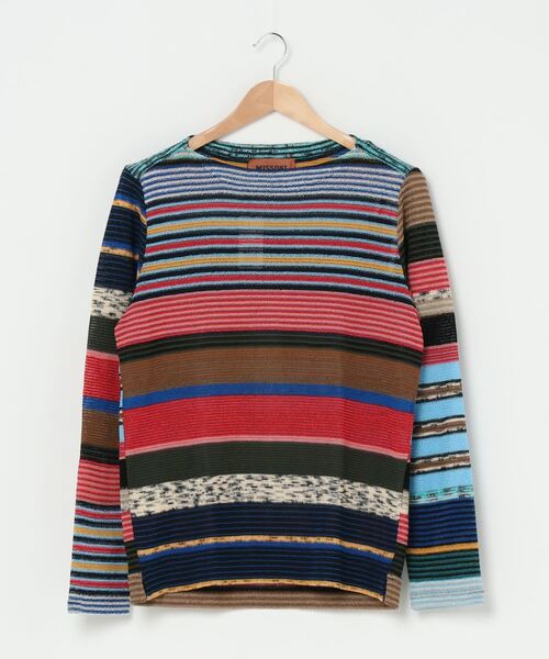 #wnc ミッソーニ MISSONI ニット・セーター オレンジ系 マルチ ニット 柄 イタリア製 レディース [849231] wnc ミッソーニ MISSONI ニット・セーター オレンジ系 マルチ