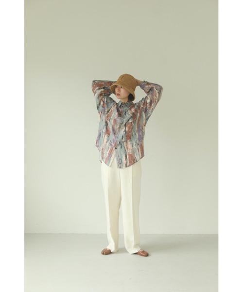 TODAYFUL（トゥデイフル）の「ピケタックトラウザー（Pique Tuck Trousers）（その他パンツ・レディース・ブラック/チョコ/ライトグリーン/オレンジ/アイボリー・36/38）」の2枚目の写真