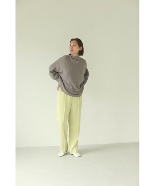 TODAYFUL（トゥデイフル）の「ピケタックトラウザー（Pique Tuck Trousers）（その他パンツ・レディース・ブラック/チョコ/ライトグリーン/オレンジ/アイボリー・36/38）」の9枚目の写真