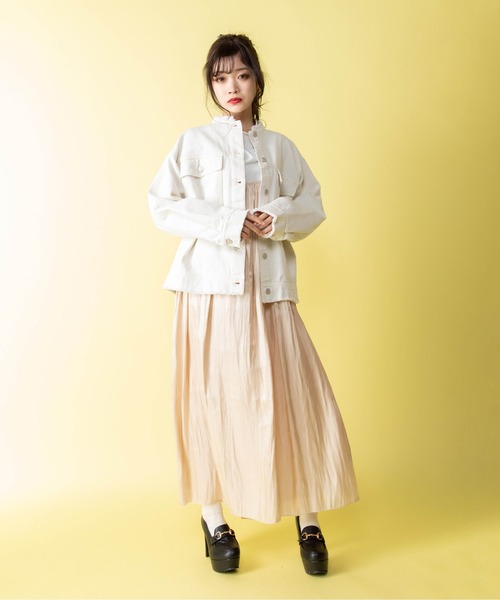 ミュベール・レアなGジャン ブラックデニム レザーカラーカバーオール （Gジャン・デニム