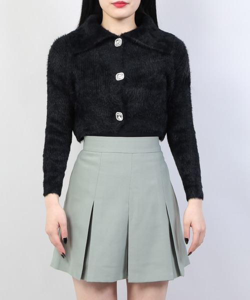 WC(ダブル シー)の「WC/ビジューボタンカーディガン(カーディガン/ボレロ・レディース・ピンク/ブラック/ホワイト・FREE)」の6枚目の写真