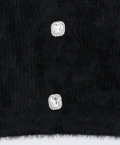 WC(ダブル シー)の「WC/ビジューボタンカーディガン(カーディガン/ボレロ・レディース・ピンク/ブラック/ホワイト・FREE)」の9枚目の写真