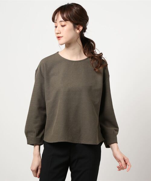 A/C DESIGN BY ALPHA CUBIC(エーシーデザインバイアルファキュービック)の「ソロテックスカノコプルオーバー(Tシャツ/カットソー・レディース・モカ/ネイビー/カーキ・M/LL/L)」の1枚目の写真