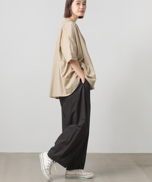 OMNES(オムネス)の「リーニエントタイプライター2枚仕立てパンツ(その他パンツ・レディース・ホワイト/ベージュ/チャコール・FREE)」の3枚目の写真