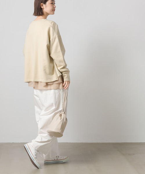 OMNES(オムネス)の「リーニエントタイプライター2枚仕立てパンツ(その他パンツ・レディース・ホワイト/ベージュ/チャコール・FREE)」の8枚目の写真