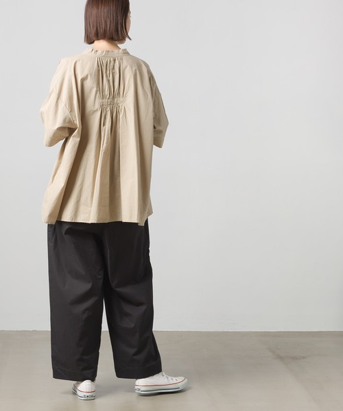 OMNES(オムネス)の「リーニエントタイプライター2枚仕立てパンツ(その他パンツ・レディース・ホワイト/ベージュ/チャコール・FREE)」の13枚目の写真