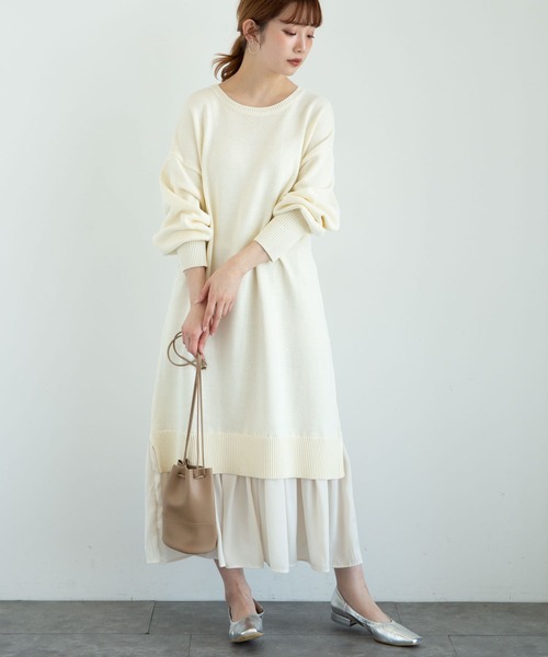 セール スカートドッキングニットワンピース ワンピース Earth Music Ecology アースミュージックアンドエコロジー のファッション通販 Zozotown
