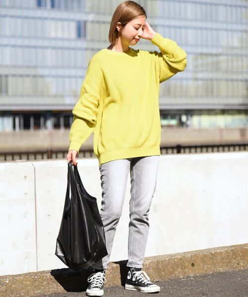 SHIPS（シップス）の「【WEB限定】SHIPS: Synthetic Leather エコバッグ（エコバッグ/サブバッグ・メンズ・ブラック/ベージュ/ネイビー・ONE SIZE）」の4枚目の写真