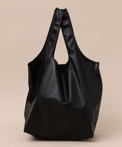 SHIPS（シップス）の「【WEB限定】SHIPS: Synthetic Leather エコバッグ（エコバッグ/サブバッグ・メンズ・ブラック/ベージュ/ネイビー・ONE SIZE）」の10枚目の写真