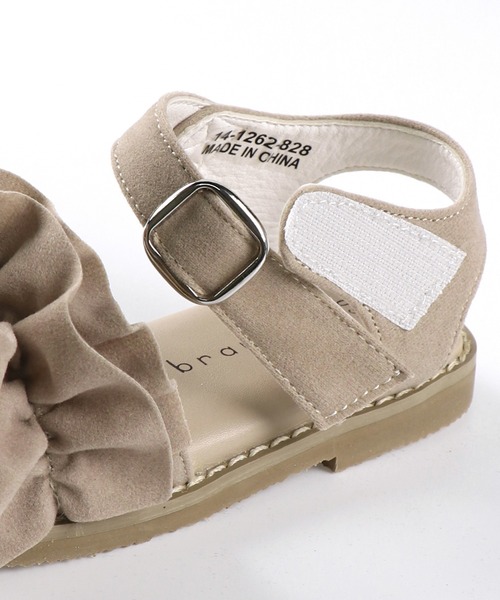 BRANSHES（ブランシェス）の「フリルサンダル（サンダル・キッズ・キャメル/フューシャピンク/ブラック/ライトグレー/ベージュ・17cm/18cm/20cm/19cm/15cm/16cm/21cm/14cm）」の9枚目の写真