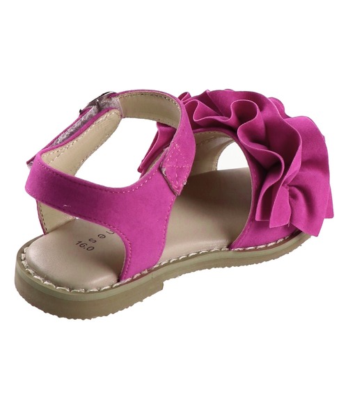 BRANSHES（ブランシェス）の「フリルサンダル（サンダル・キッズ・キャメル/フューシャピンク/ブラック/ライトグレー/ベージュ・17cm/18cm/20cm/19cm/15cm/16cm/21cm/14cm）」の15枚目の写真