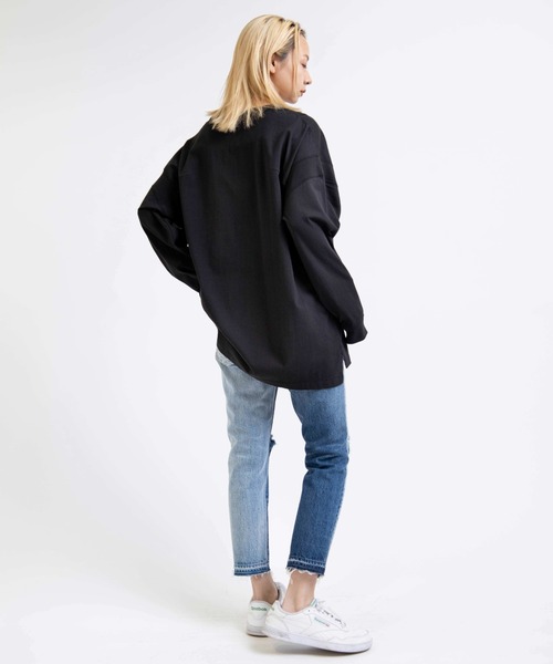 RNA（アールエヌエー）の「M1610 ＲＮＡ ＪＵＮＫロンＴ（Tシャツ/カットソー・レディース・ブラック/ベージュ/ラベンダー・MEDIUM）」の10枚目の写真