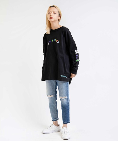 RNA（アールエヌエー）の「M1610 ＲＮＡ ＪＵＮＫロンＴ（Tシャツ/カットソー・レディース・ブラック/ベージュ/ラベンダー・MEDIUM）」の9枚目の写真