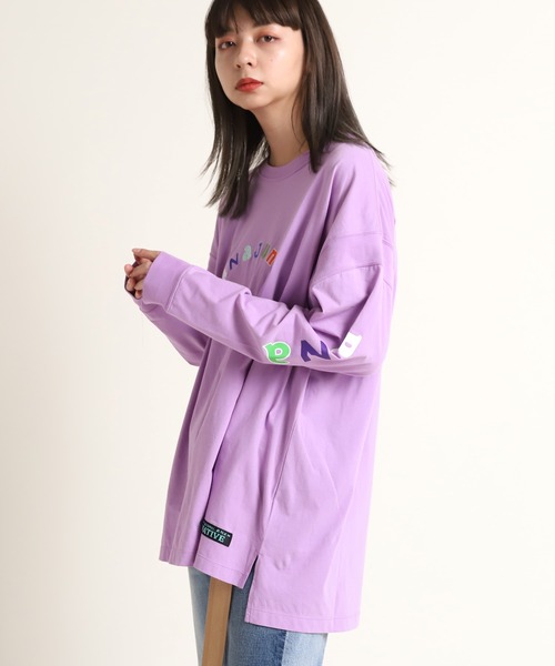 RNA（アールエヌエー）の「M1610 ＲＮＡ ＪＵＮＫロンＴ（Tシャツ/カットソー・レディース・ブラック/ベージュ/ラベンダー・MEDIUM）」の19枚目の写真