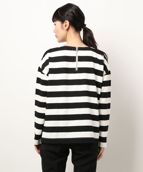 Te chichi（テチチ）の「鹿の子ボーダープルオーバー（Tシャツ/カットソー・レディース・グレー/オフホワイト/サックスブルー・ﾌﾘ-）」の4枚目の写真