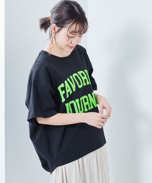 cepo(セポ)の「ネオンカラー ロゴタックTee(Tシャツ/カットソー・レディース・ブラック系/グレー系/オフホワイト/ピンク系・M)」の5枚目の写真