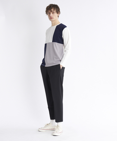 ABAHOUSE GRAY(アバハウスグレイ)の「【展開店舗限定】ポンチ パネル 切替 長袖 Tシャツ(Tシャツ/カットソー・メンズ・ホワイト/ネイビー/グレー・46/48)」の18枚目の写真