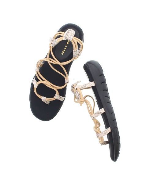 JELLY BEANS（ジェリービーンズ）の「コードストラップフラットサンダル(211-30202)JELLY BEANS(ジェリービーンズ)（サンダル・レディース・カーキ/ブラック/ベージュ・M/L/S）」の13枚目の写真