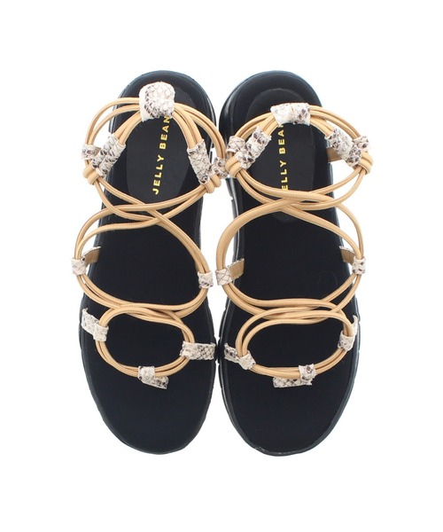 JELLY BEANS（ジェリービーンズ）の「コードストラップフラットサンダル(211-30202)JELLY BEANS(ジェリービーンズ)（サンダル・レディース・カーキ/ブラック/ベージュ・M/L/S）」の16枚目の写真