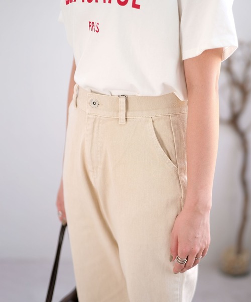 ＡＮＤＪ（アンドジェイ）の「ウォッシュ加工ハイウエストストレートデニムパンツ（デニムパンツ・レディース・ベージュ/アイボリー/ミント・M）」の15枚目の写真