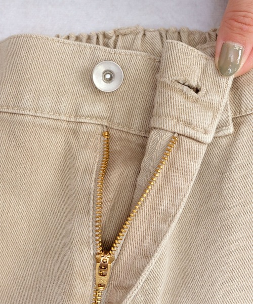 ＡＮＤＪ（アンドジェイ）の「ウォッシュ加工ハイウエストストレートデニムパンツ（デニムパンツ・レディース・ベージュ/アイボリー/ミント・M）」の19枚目の写真