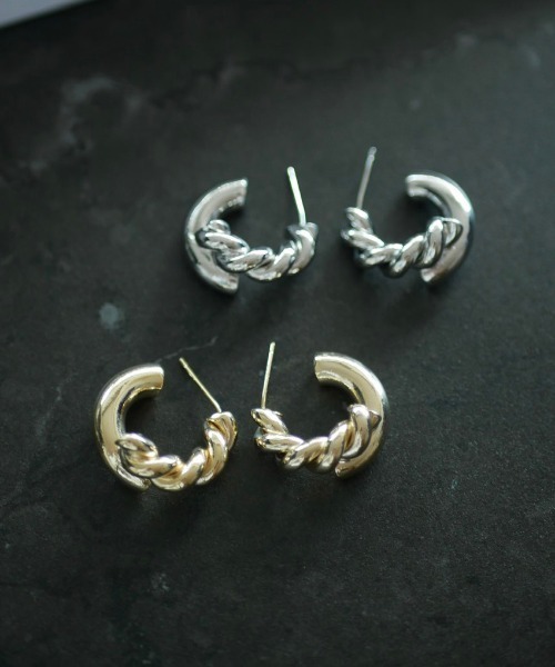 My shawty(マイシャウティー)の「chain combi pierce(ピアス(両耳用)・レディース・シルバー/ゴールド・FREE)」の5枚目の写真