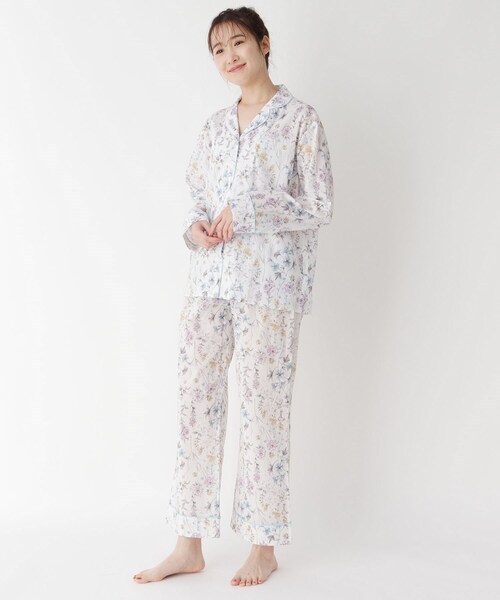 セール】コットン（綿）フラワーパジャマ（ルームウェア/パジャマ
